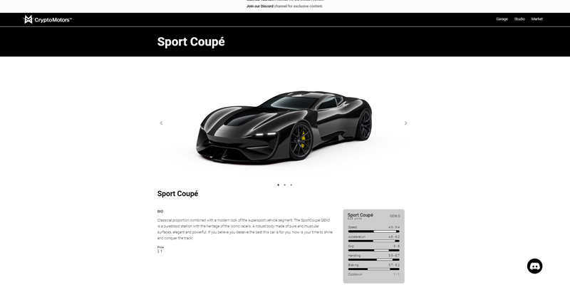 CryptoMotors dapp