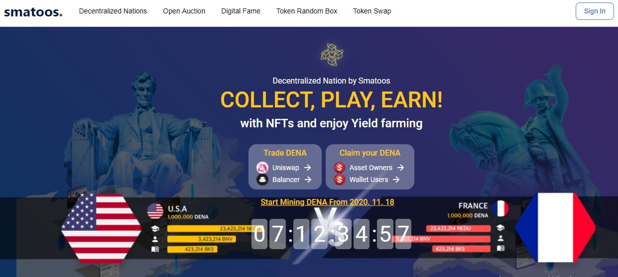 Decentralized Nations dapp