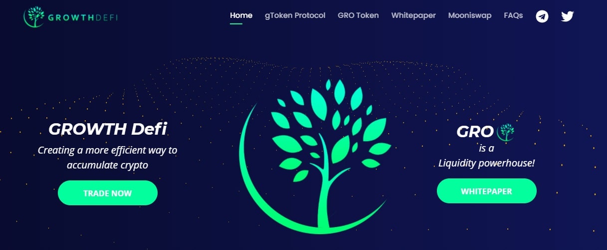 Growth DeFi dapp