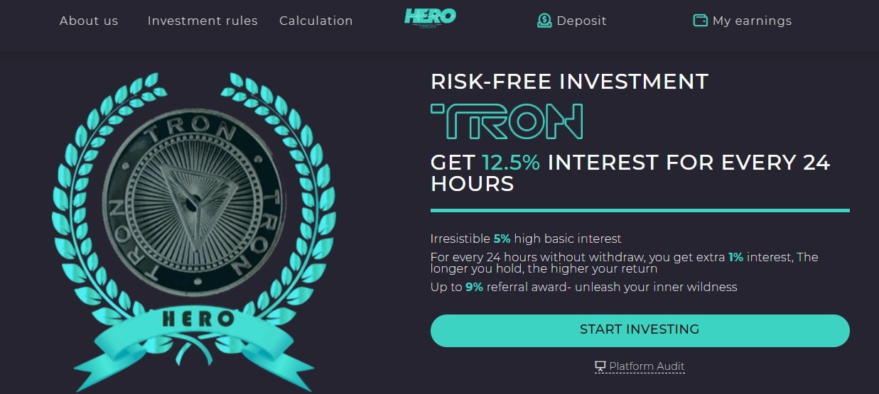 HeroTron dapp