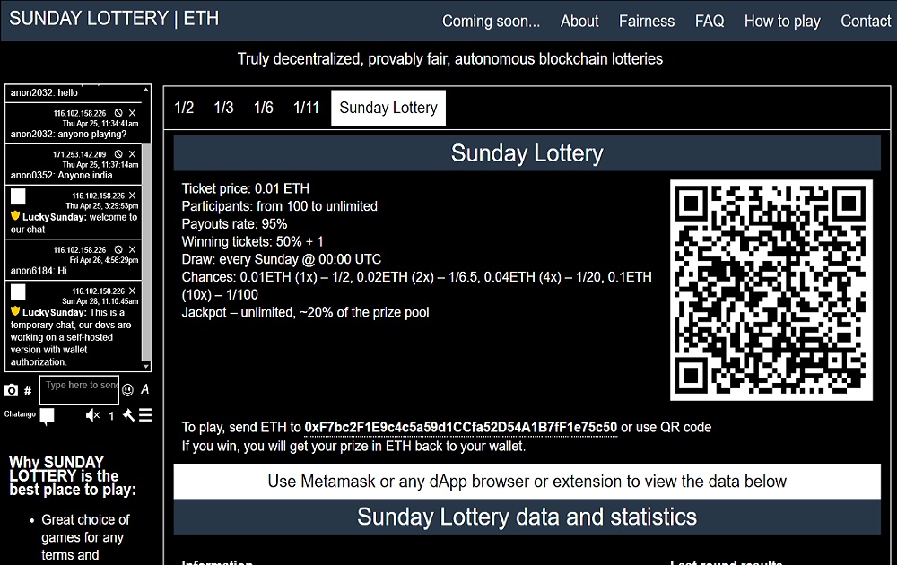 SUNDAY LOTTERY игра