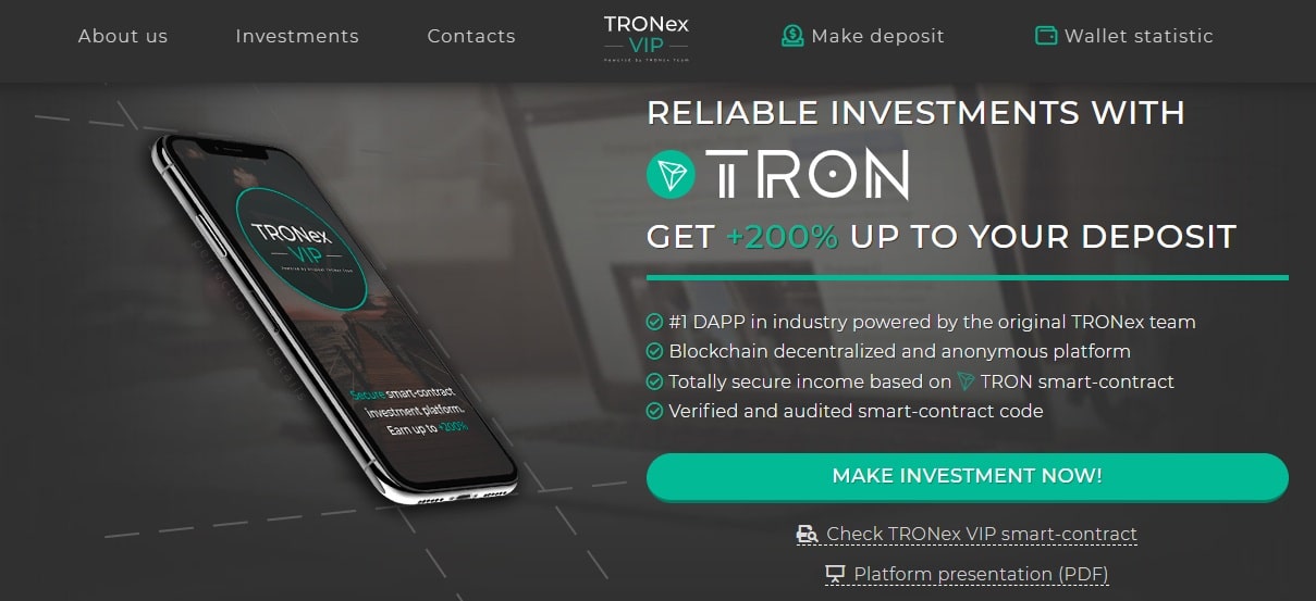 Tronex.Vip dapp