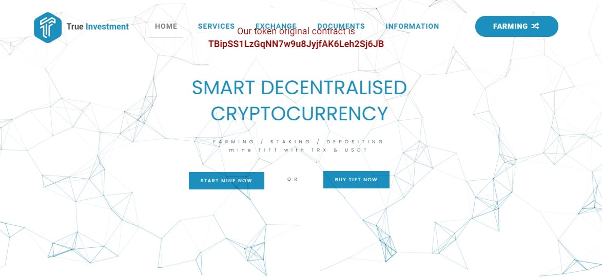 True Investment Finance dapp