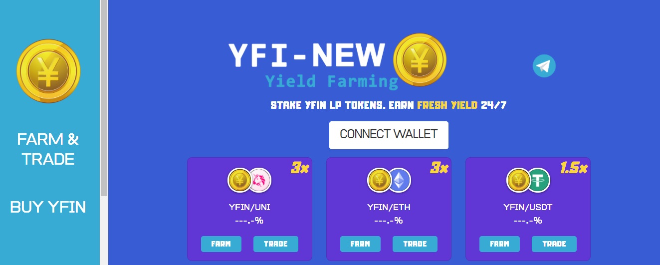 YFI NEW STAKING dapp