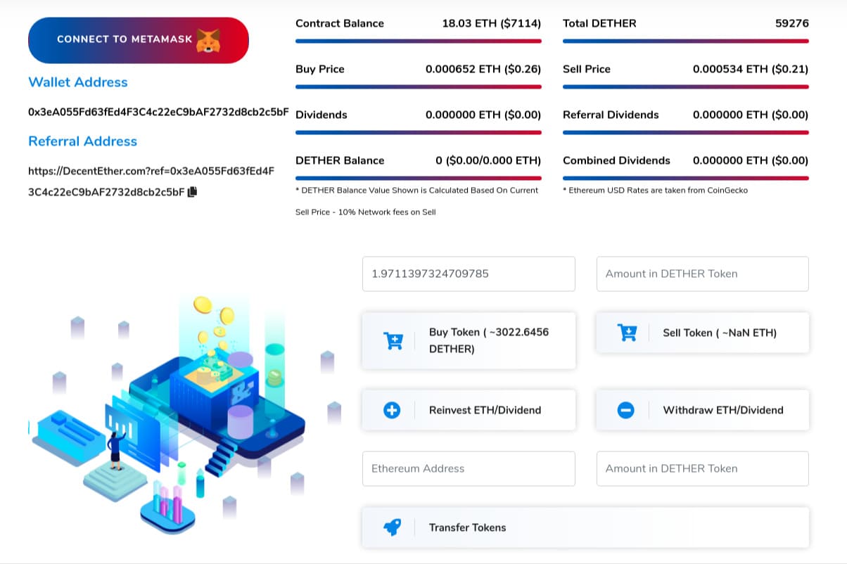 DecentEther dapp