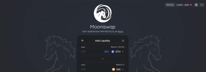 Mooniswap dapp