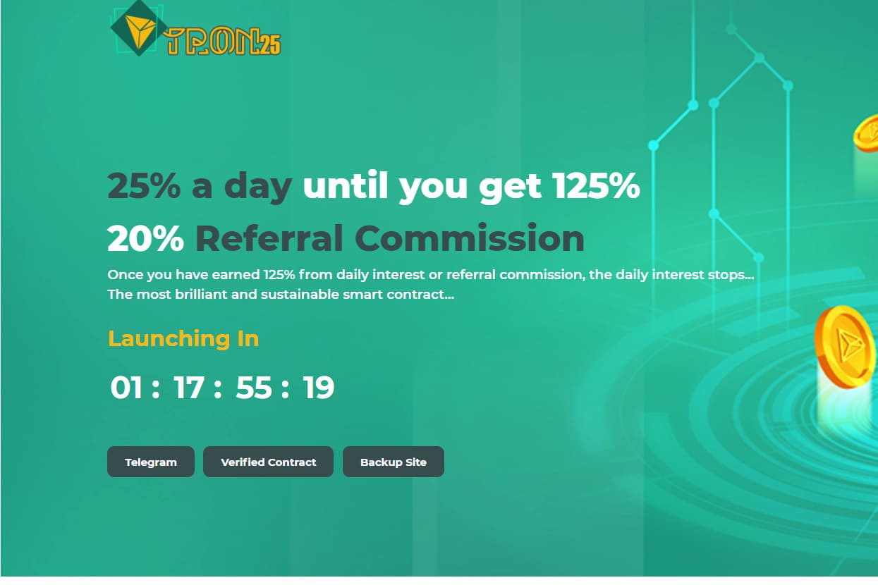 Tron25 dapp