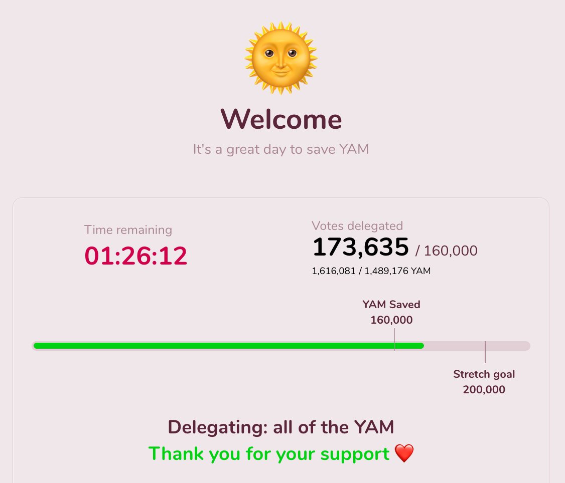 Yam Finance dapp