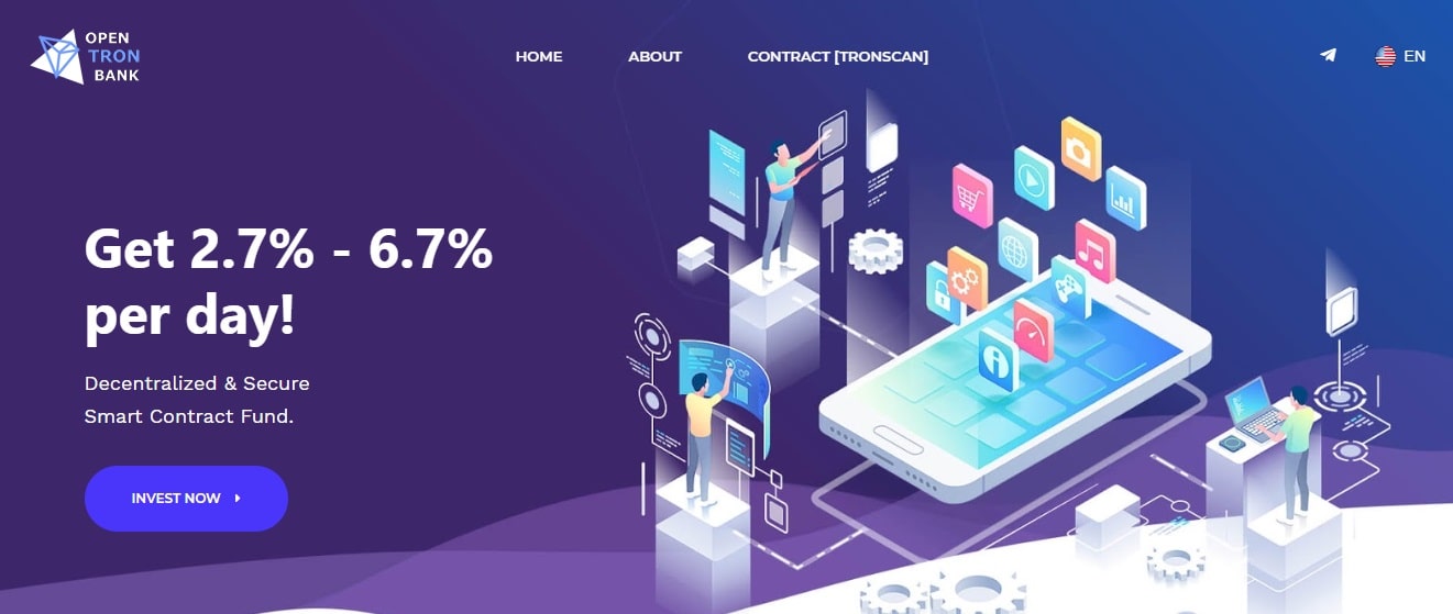Open Tron Bank dapp