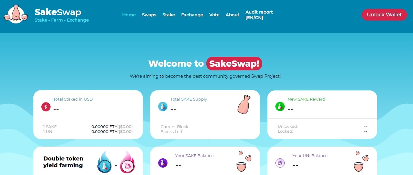 SakeSwap dapp