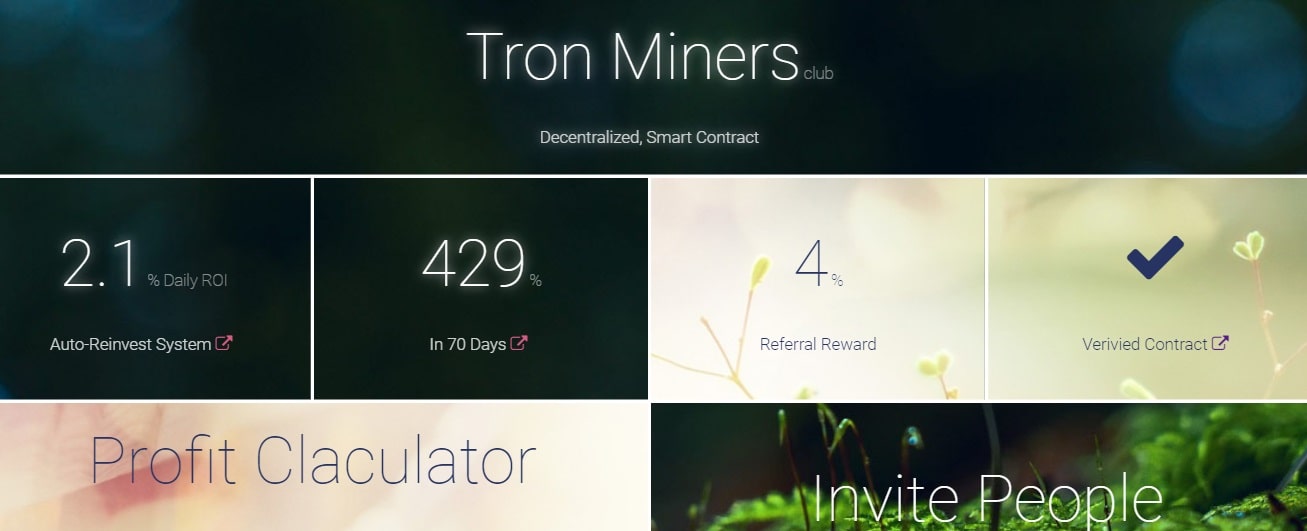 Tron Miners dapp