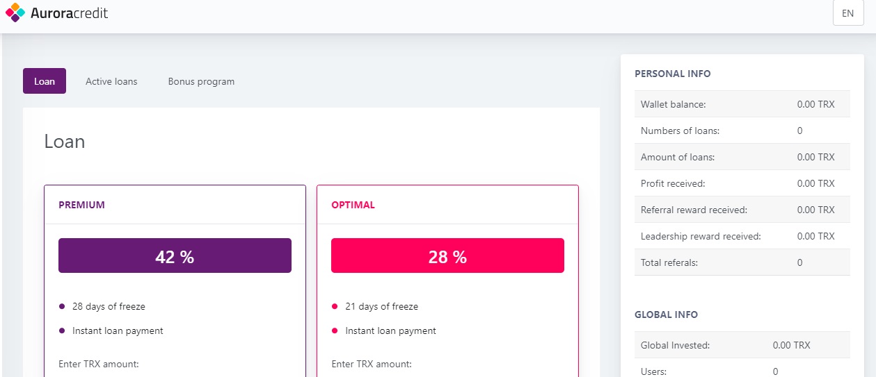 AuroraCredit dapp