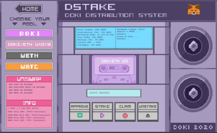 DokiDoki Finance dapp