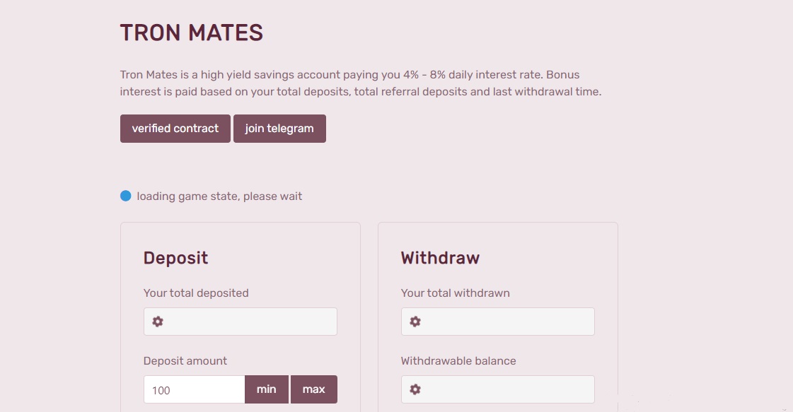 TRON MATES dapp