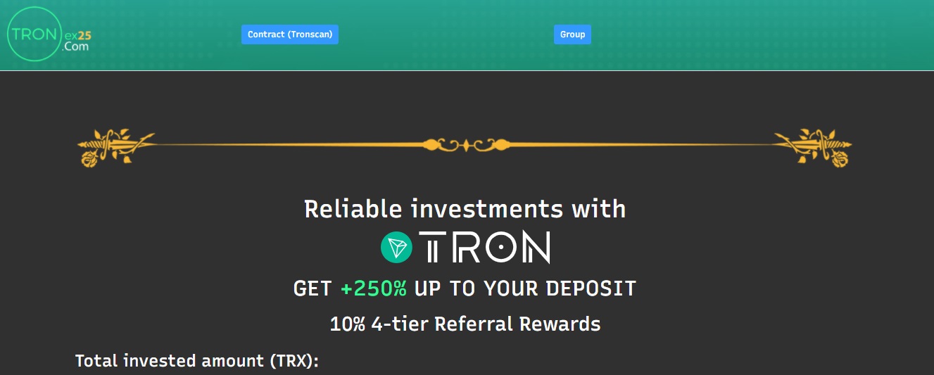 TRONEX25 dapp