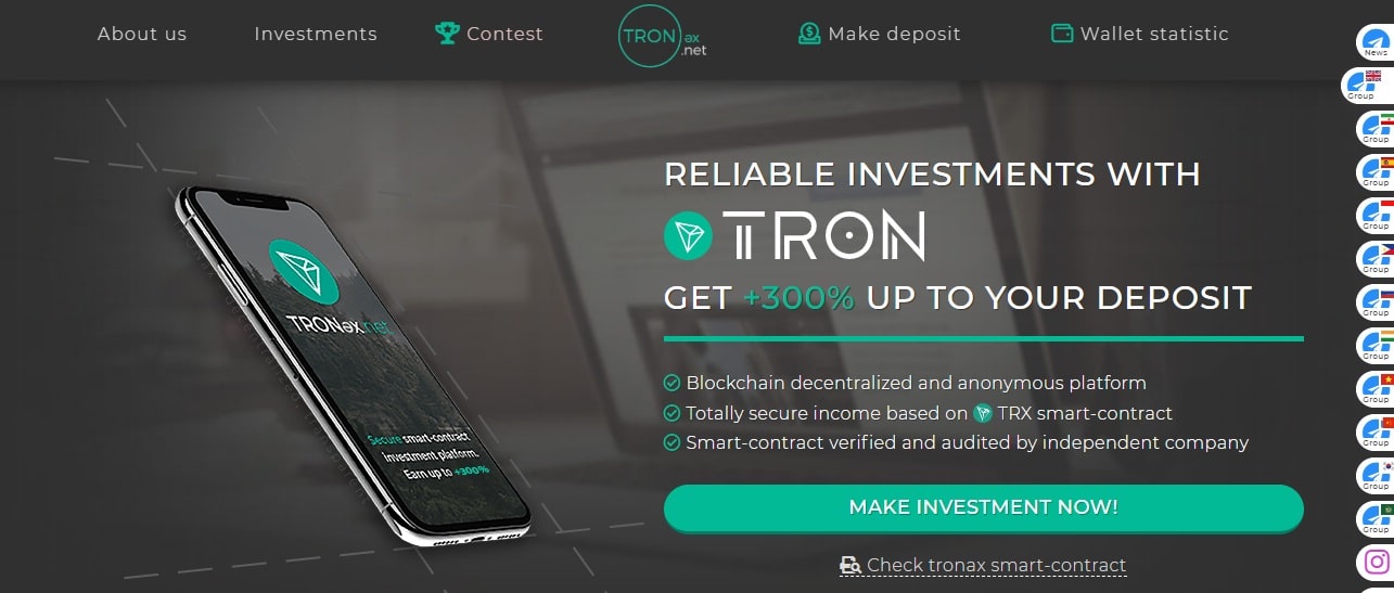 TRONax dapp