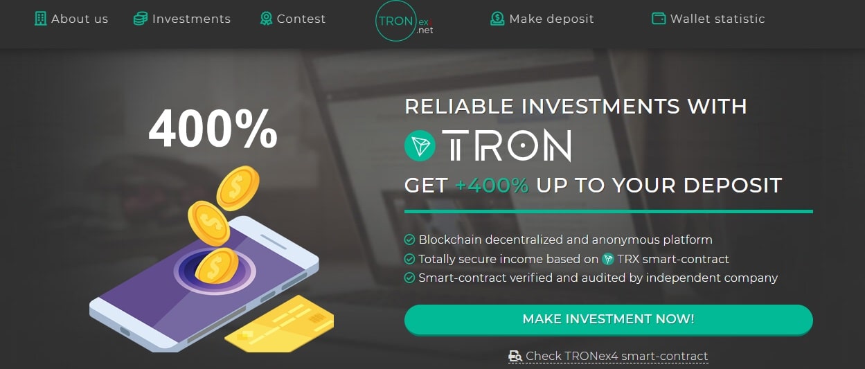 TronEx4 dapp