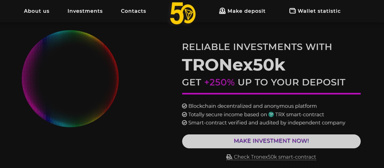 TronEx50K dapp