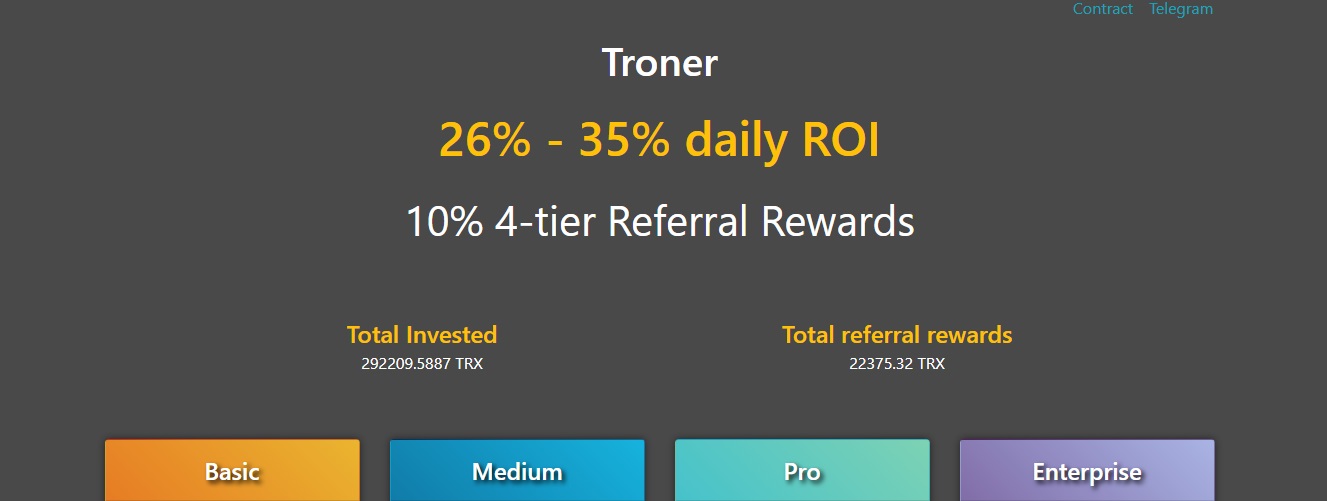 Troner dapp