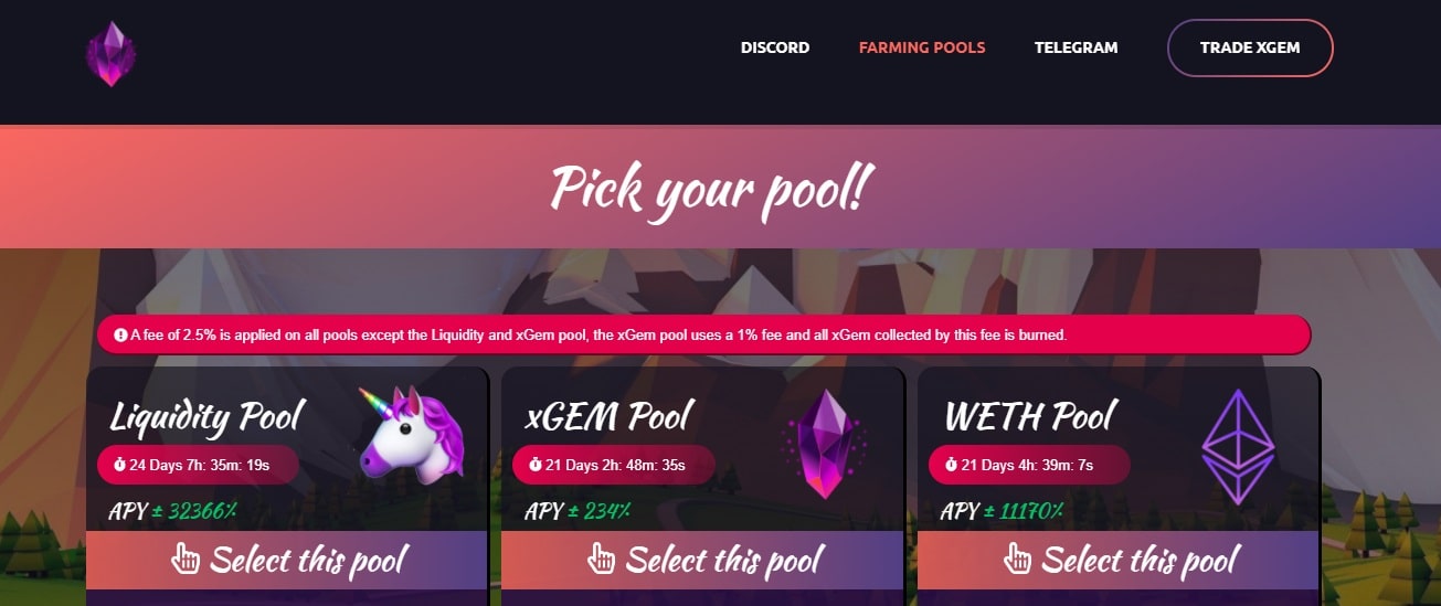 xGem Farms dapp