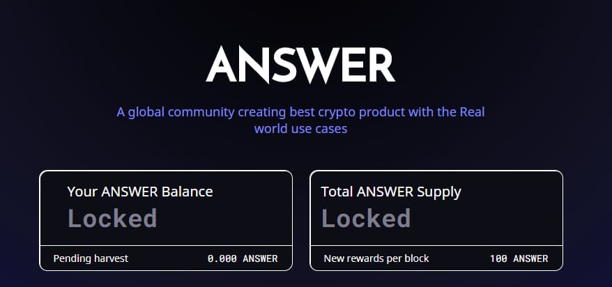 ANSWER dapp