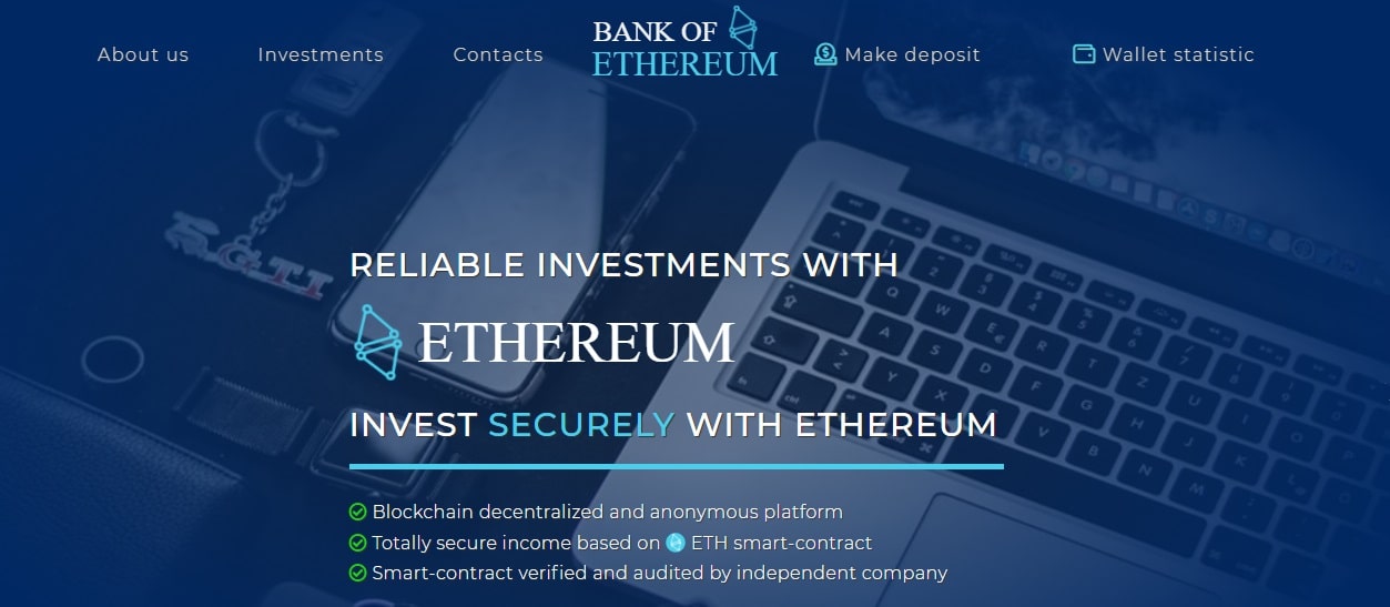 Bank of Ethereum dapp