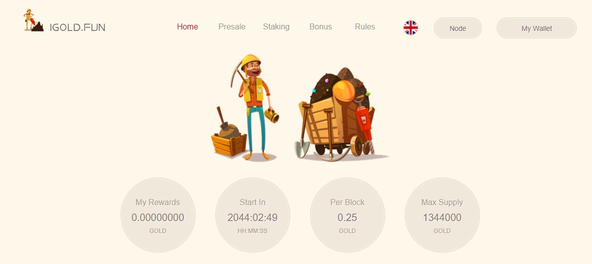 GOLD Yield Farming dapp