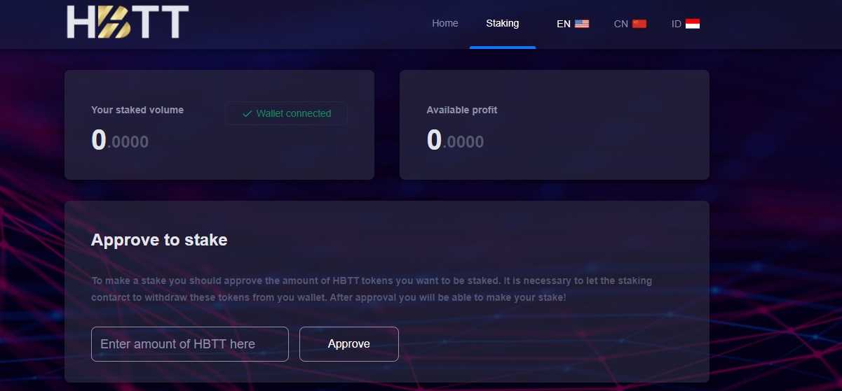HBTT STAKING dapp