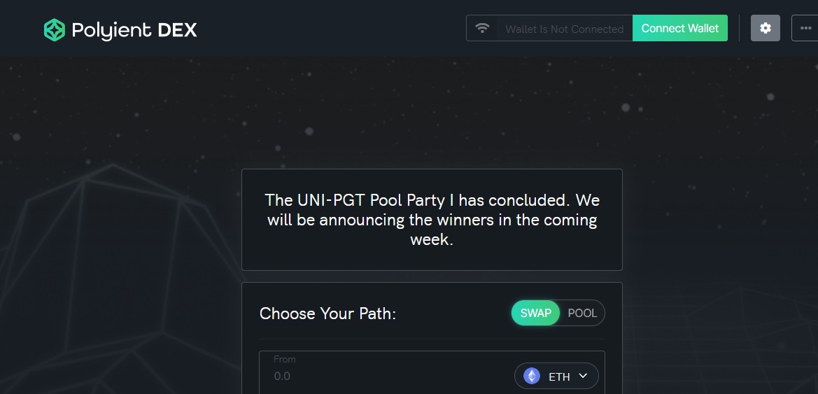 Polyient DEX dapp