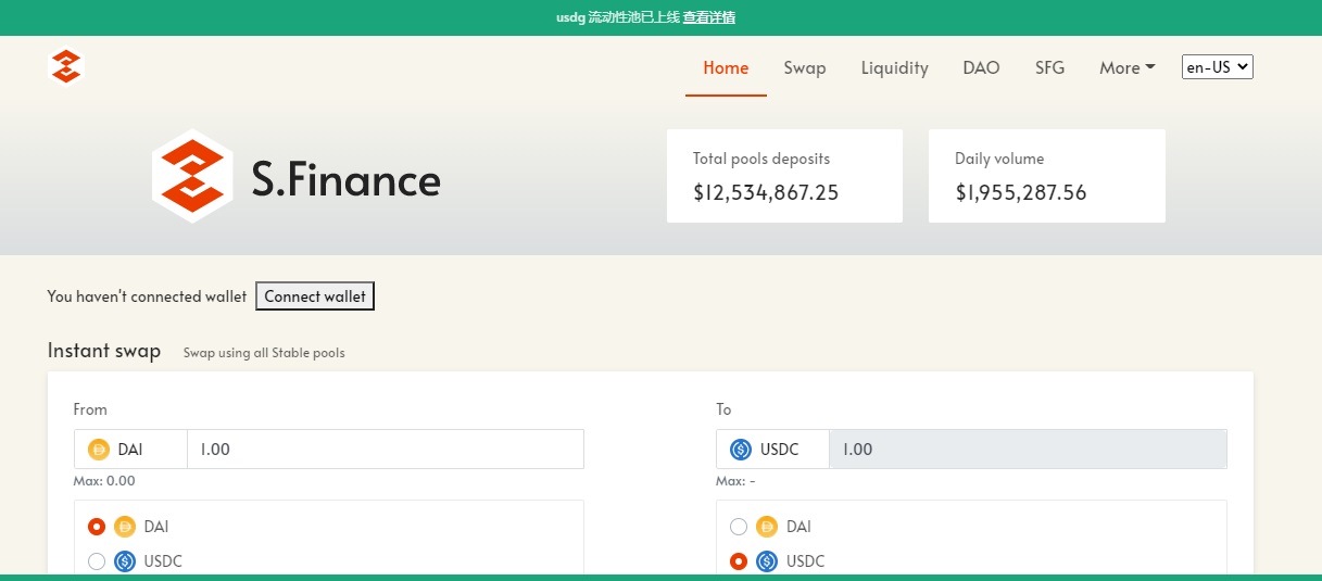 S.Finance dapp