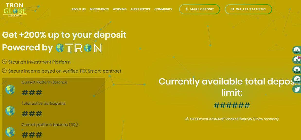 TRONGLOBE dapp