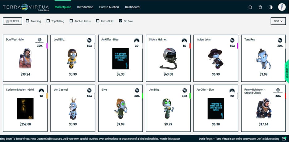Terra Virtua dapp