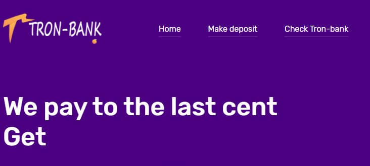 Tron-bank dapp