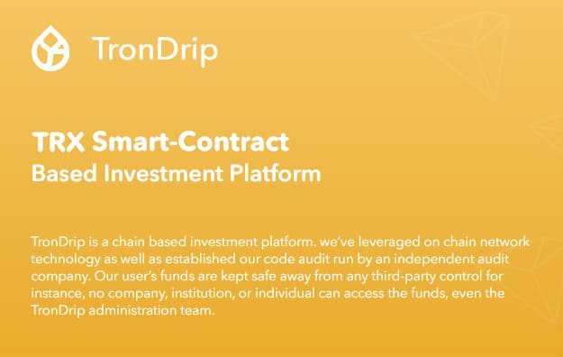 TronDrip dapp