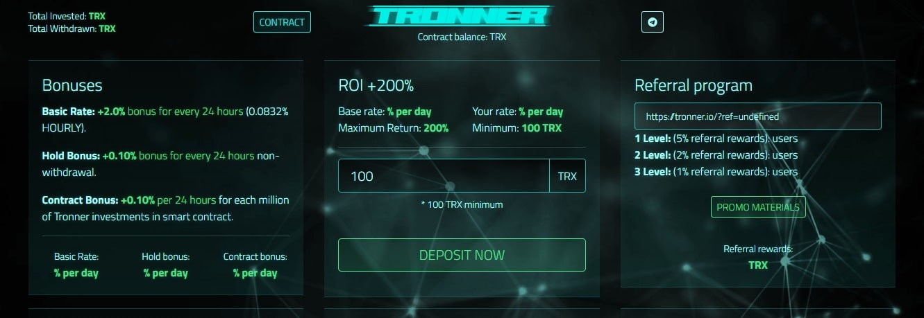 Tronner dapp