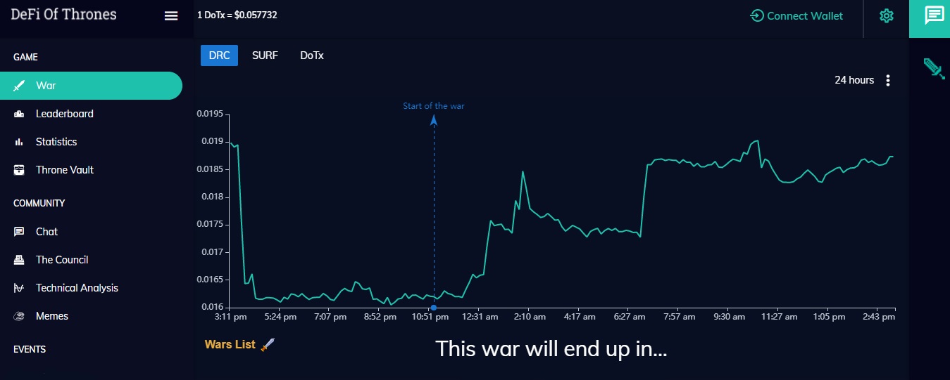 DeFi of Thrones dapp