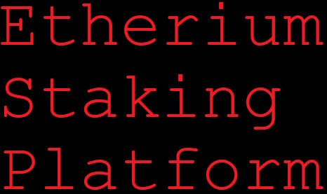 Etherium Staking Platform dapp