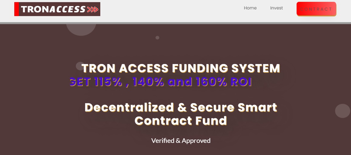 TRON ACCESS FUNDING SYSTEM dapp