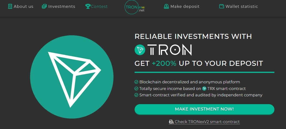 tronexv2 dapp