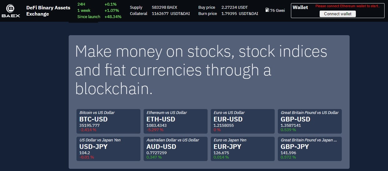 BAEX dapp