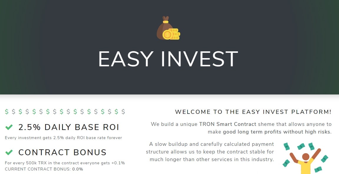 Easy Invest Platform dapp