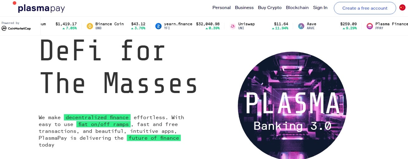 Plasma Finance дапп