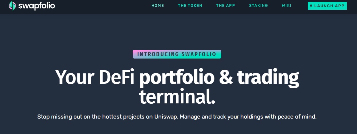 Swapfolio dapp