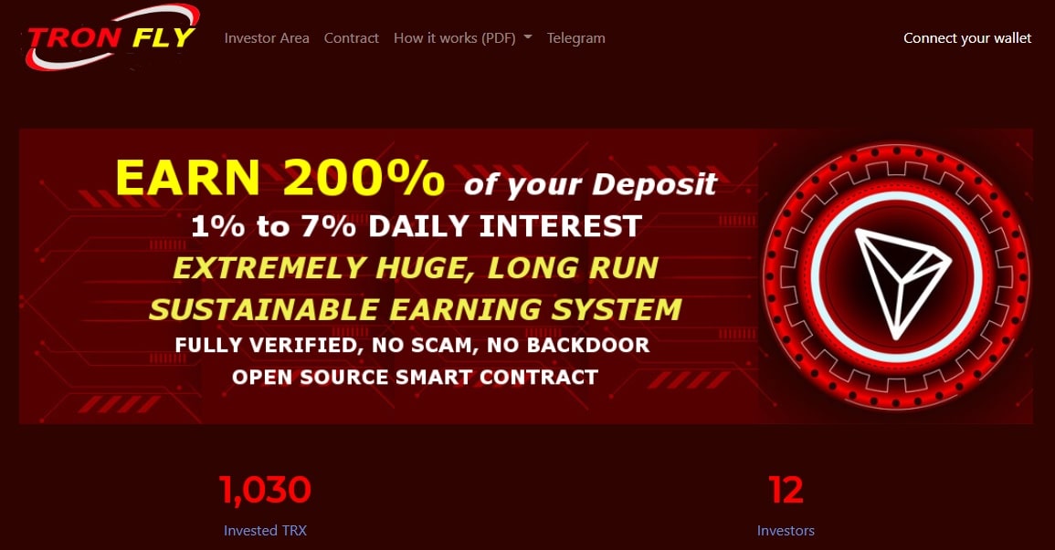 TRON FLY dapp