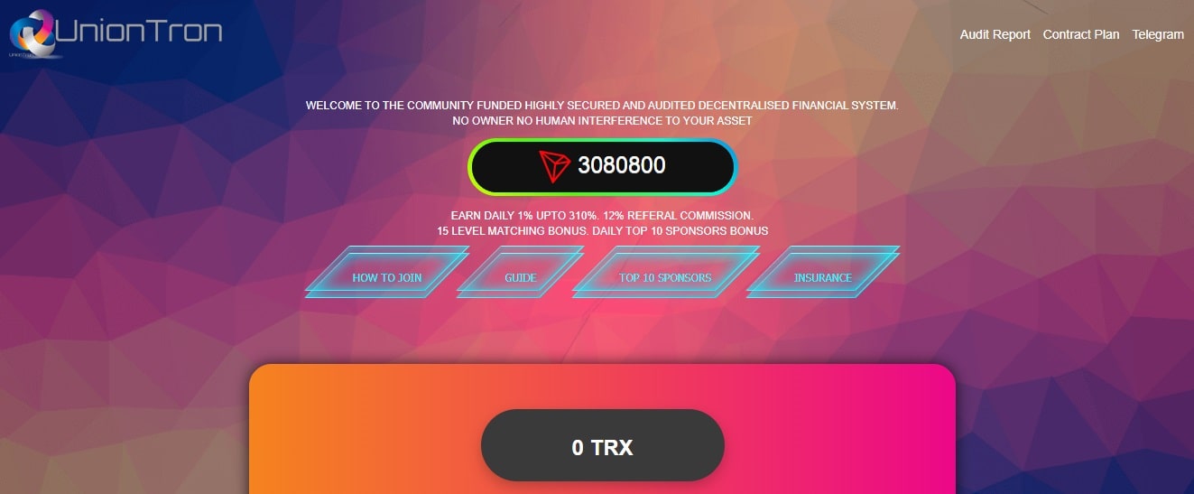 UnionTron дапп