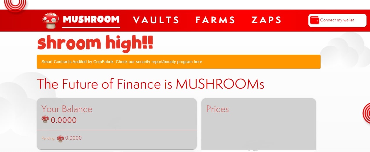 Mushrooms Finance дапп