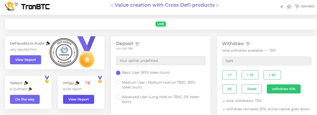 TronBTC dapp