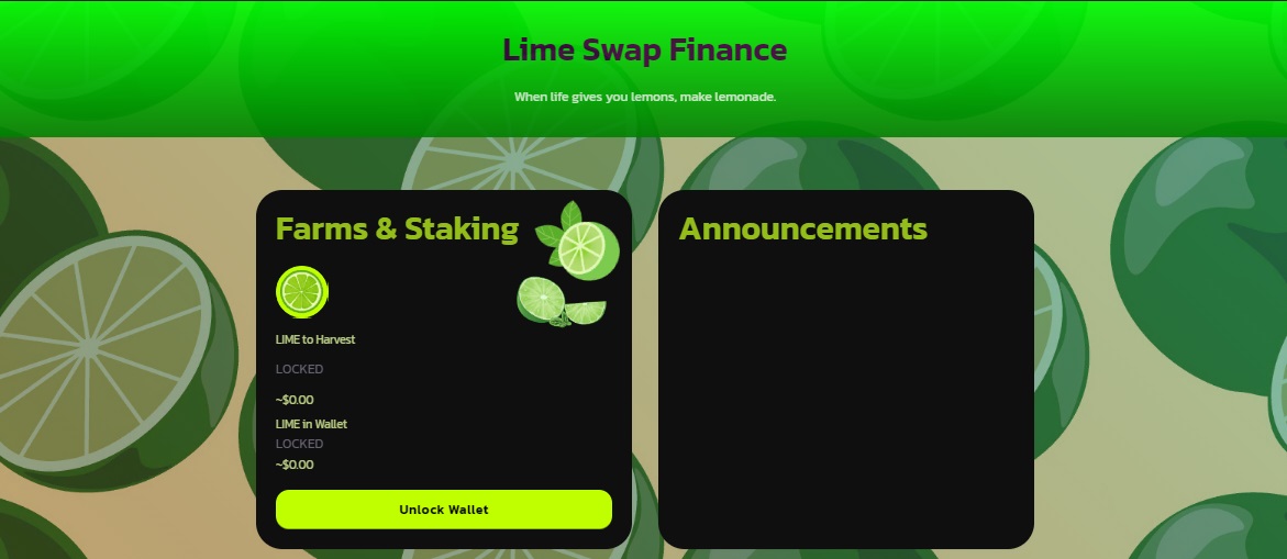 LimeSwap дапп
