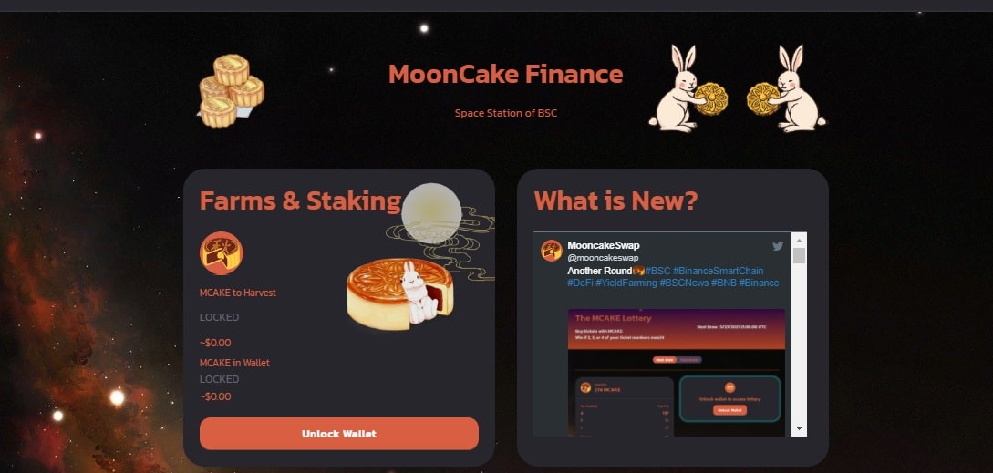 Mooncake Swap dapp