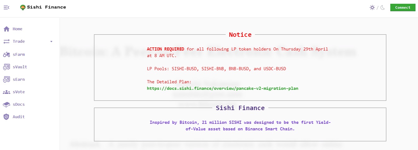 Sishi Finance дапп